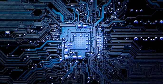 Circuit board representing connected automated systems